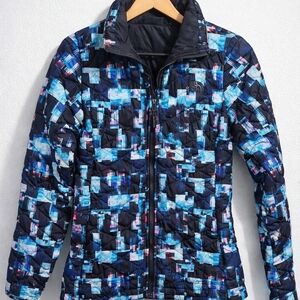 The North Face Blue and Black Puffer Jacket